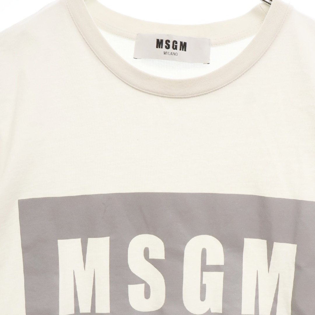 MSGM - MSGM エムエスジーエム Sirver Box Logo Tee シルバー MSGM - MSGM エムエスジーエム Sirver Box Logo Tee シルバー
