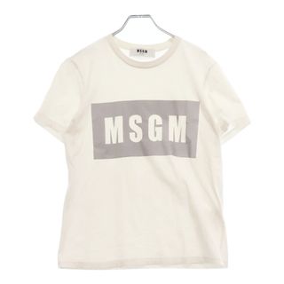 MSGM - MSGM エムエスジーエム Sirver Box Logo Tee シルバー MSGM - MSGM エムエスジーエム Sirver Box Logo Tee シルバー