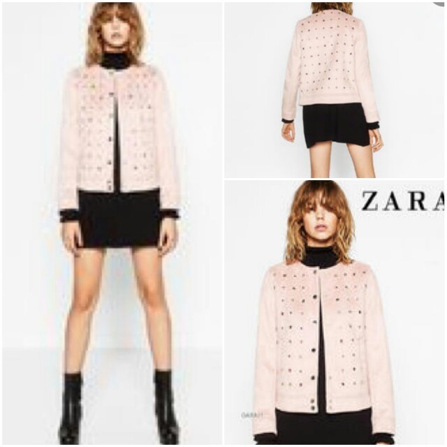 ZARA(ザラ)のZARAスタッズジャケット レディースのジャケット/アウター(ノーカラージャケット)の商品写真