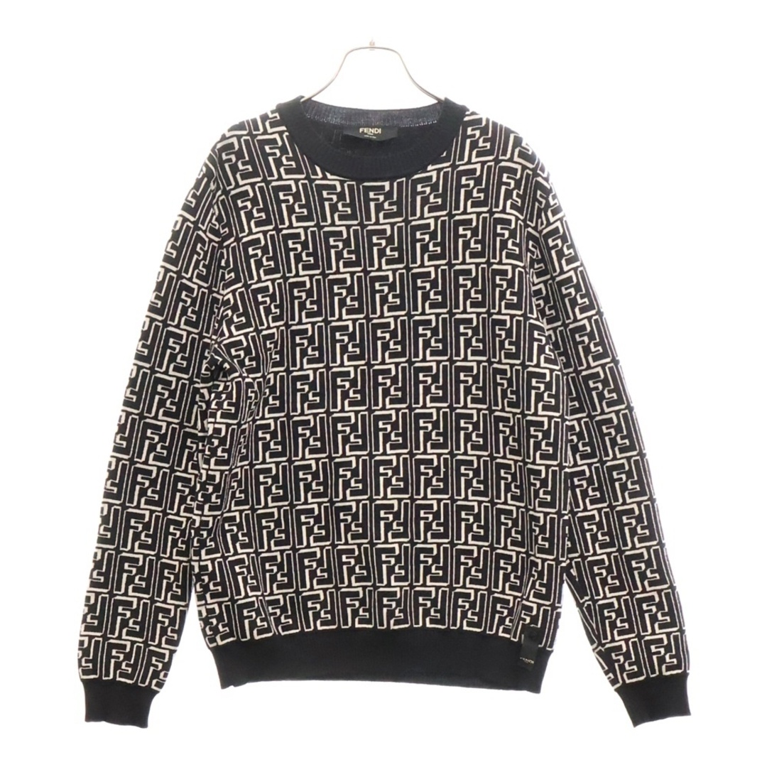 FENDI - FENDI フェンディ ズッカ柄 クルーネックニット FZX009 FENDI - FENDI フェンディ ズッカ柄 クルーネックニット FZX009