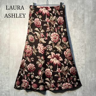 LAURA ASHLEY - 好配色☆LAURA ASHLEY フラワー柄 ロング LAURA ASHLEY - 好配色☆LAURA ASHLEY フラワー柄 ロング