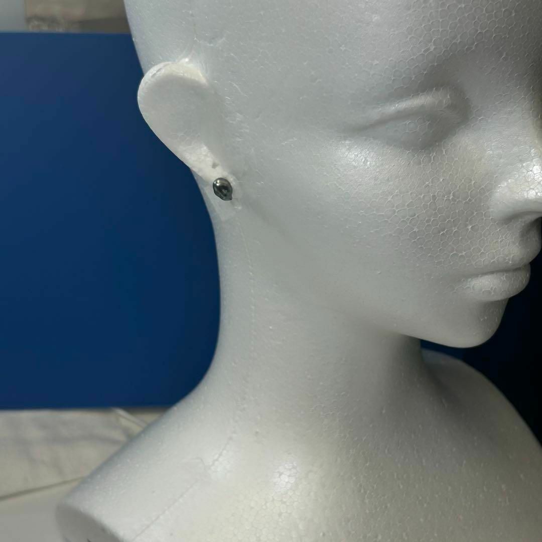 022 【黒蝶真珠 ピアス】縦約8.5〜9.5mm ケシパール 南洋真珠 本 022 【黒蝶真珠 ピアス】縦約8.5〜9.5mm ケシパール 南洋真珠 本