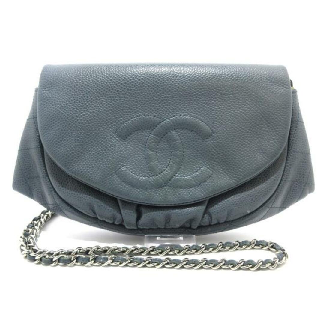 CHANEL - CHANEL(シャネル) 財布 ハーフムーン ブルーグレー CHANEL - CHANEL(シャネル) 財布 ハーフムーン ブルーグレー