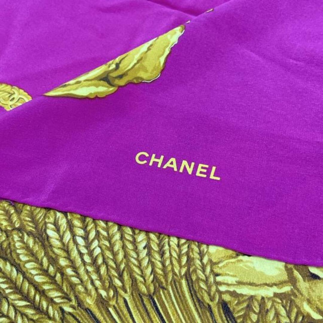 CHANEL - CHANEL(シャネル) スカーフ - ピンク×イエロー 花柄の CHANEL - CHANEL(シャネル) スカーフ - ピンク×イエロー 花柄の