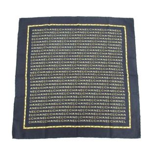 CHANEL - CHANEL(シャネル) スカーフ美品 ロゴ/チェーン 黒×白 CHANEL - CHANEL(シャネル) スカーフ美品 ロゴ/チェーン 黒×白