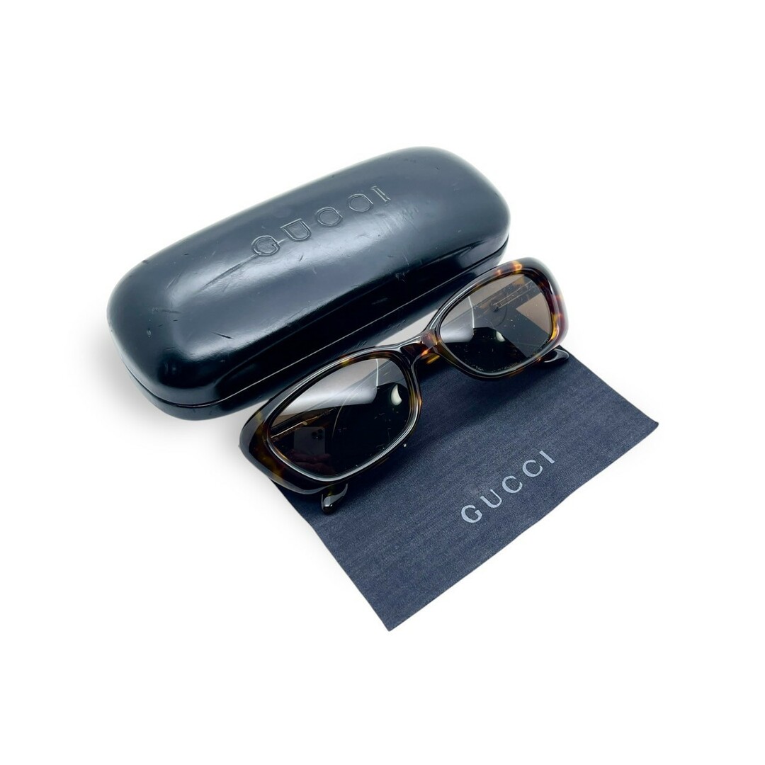 GUCCI - グッチ サングラス プラスチック ブラウン べっ甲柄 美 GUCCI - グッチ サングラス プラスチック ブラウン べっ甲柄 美