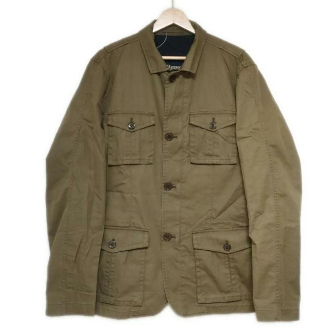 HERNO - HERNO(ヘルノ) ブルゾン サイズ52 L メンズ - カーキ HERNO - HERNO(ヘルノ) ブルゾン サイズ52 L メンズ - カーキ