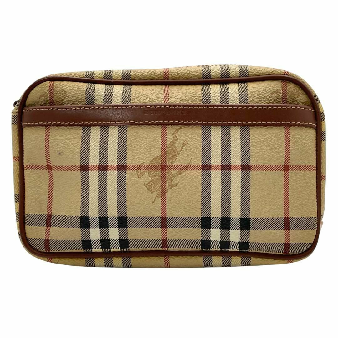 BURBERRY バーバリー ノバチェック クラッチバッグ ブラウン系の BURBERRY バーバリー ノバチェック クラッチバッグ ブラウン系の