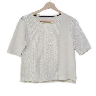 Pallas Palace(パラスパレス) 半袖セーター サイズ2 M レディース美品  - アイボリー クルーネック(ニット/セーター)