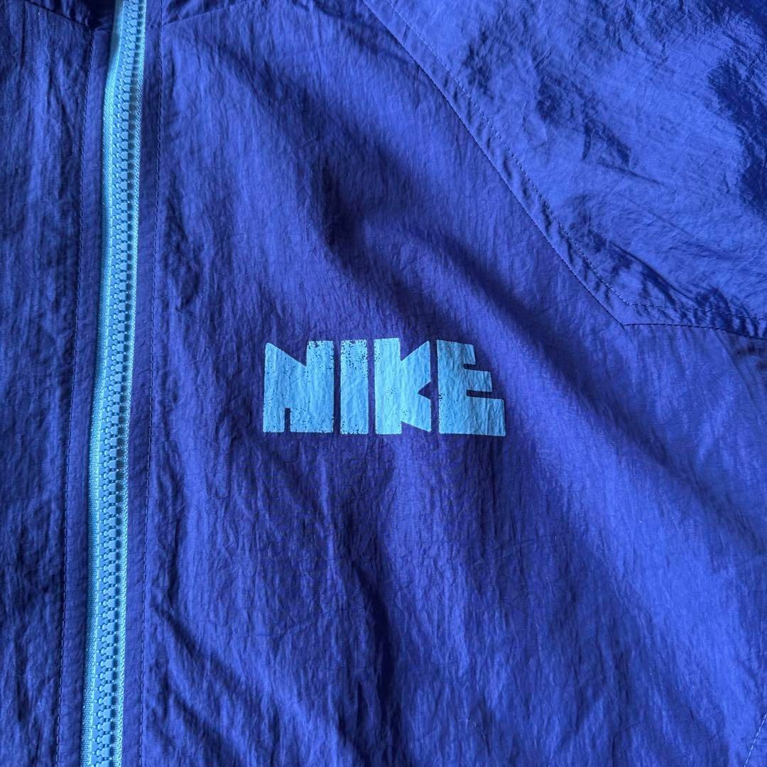 NIKE - 【ゴツナイキロゴ、ナイロンジャケット】NIKEジップ NIKE - 【ゴツナイキロゴ、ナイロンジャケット】NIKEジップ