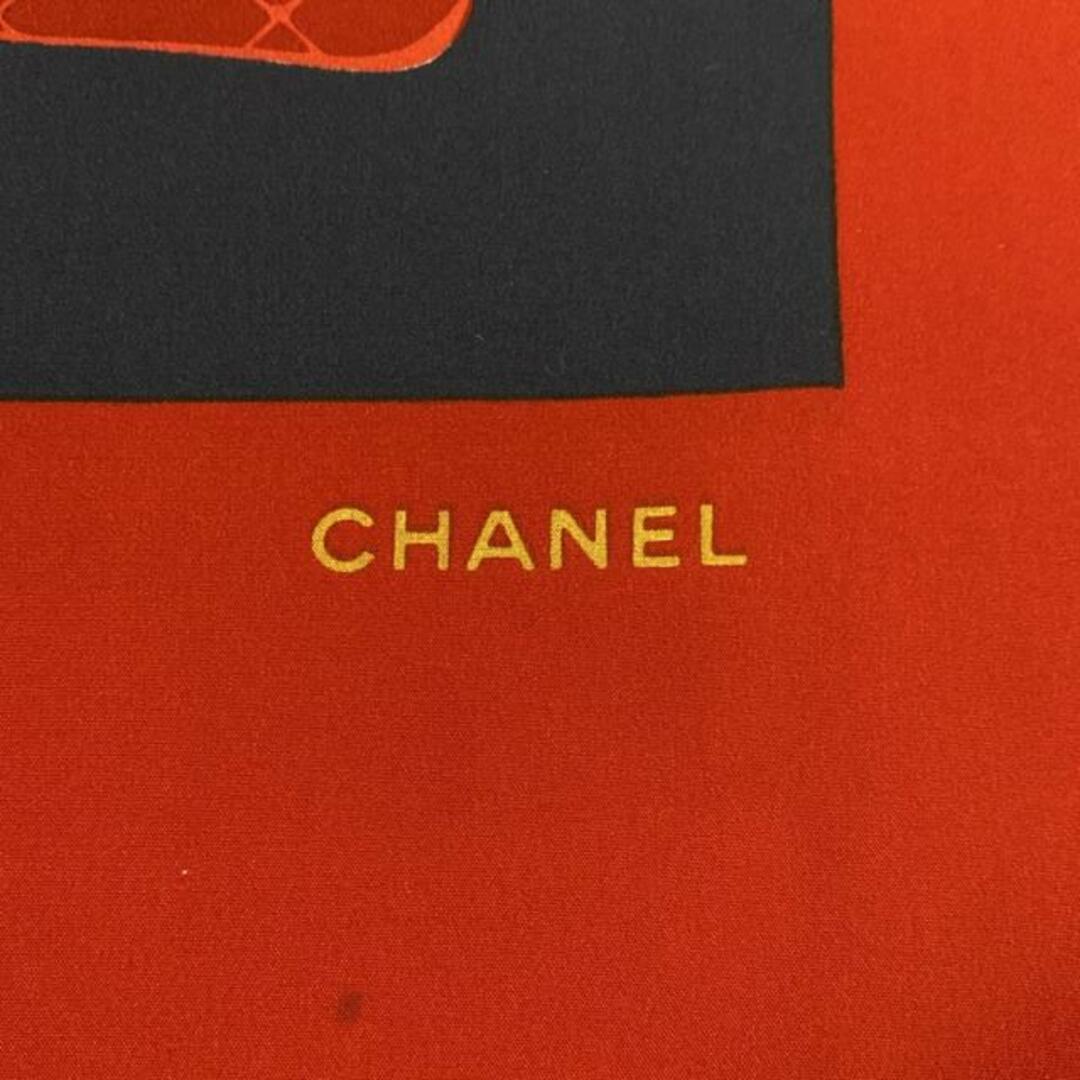 CHANEL - CHANEL(シャネル) スカーフ マトラッセ レッド×ダーク CHANEL - CHANEL(シャネル) スカーフ マトラッセ レッド×ダーク