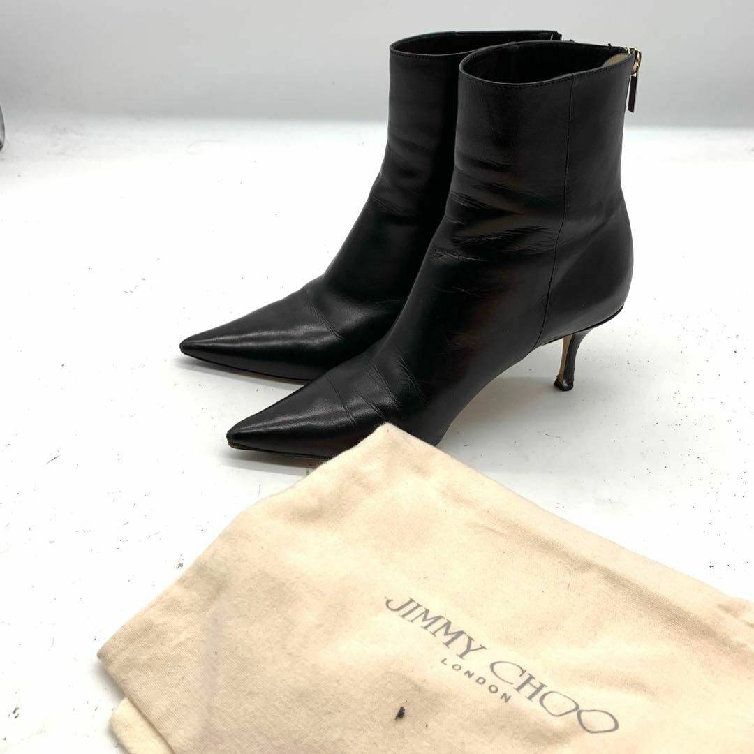 JIMMY CHOO - 極美品! ジミーチュウ ヒールブーツ 保存袋付き JIMMY CHOO - 極美品! ジミーチュウ ヒールブーツ 保存袋付き