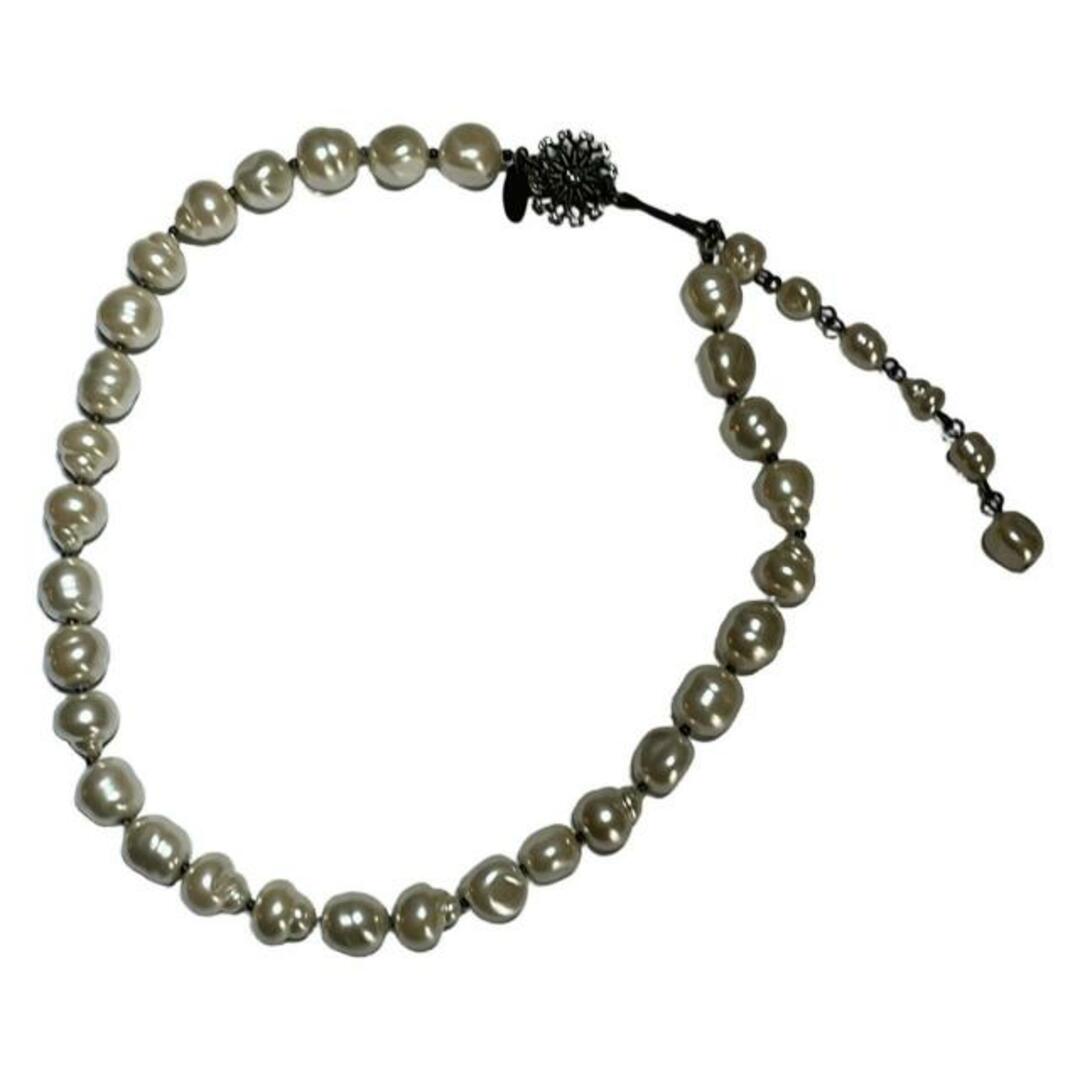 FOXEY - FOXEY(フォクシー) ネックレス美品 - ベージュ×ブロンズ FOXEY - FOXEY(フォクシー) ネックレス美品 - ベージュ×ブロンズ