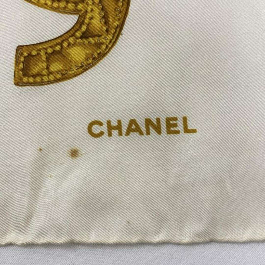 CHANEL - CHANEL(シャネル) スカーフ チェーン柄 アイボリー CHANEL - CHANEL(シャネル) スカーフ チェーン柄 アイボリー