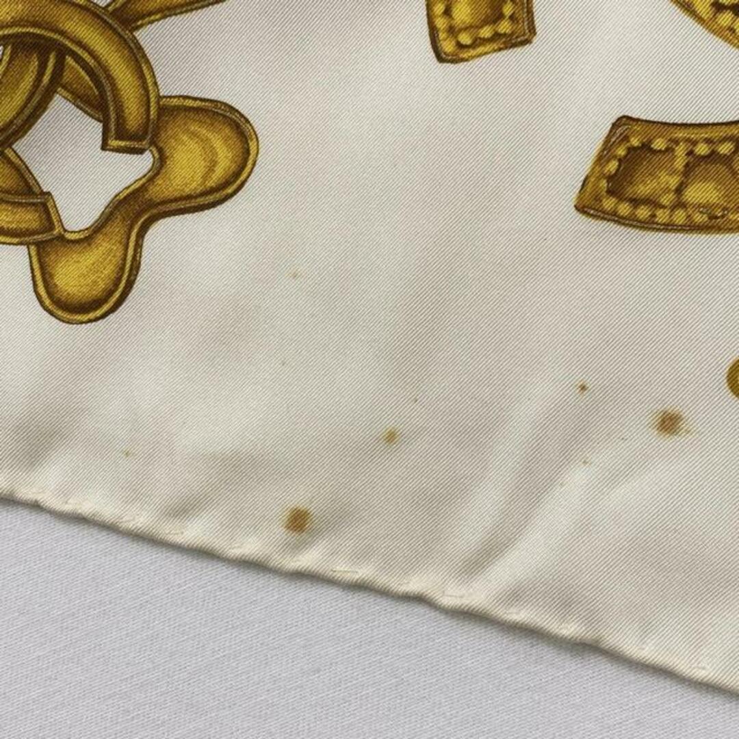 CHANEL - CHANEL(シャネル) スカーフ チェーン柄 アイボリー CHANEL - CHANEL(シャネル) スカーフ チェーン柄 アイボリー
