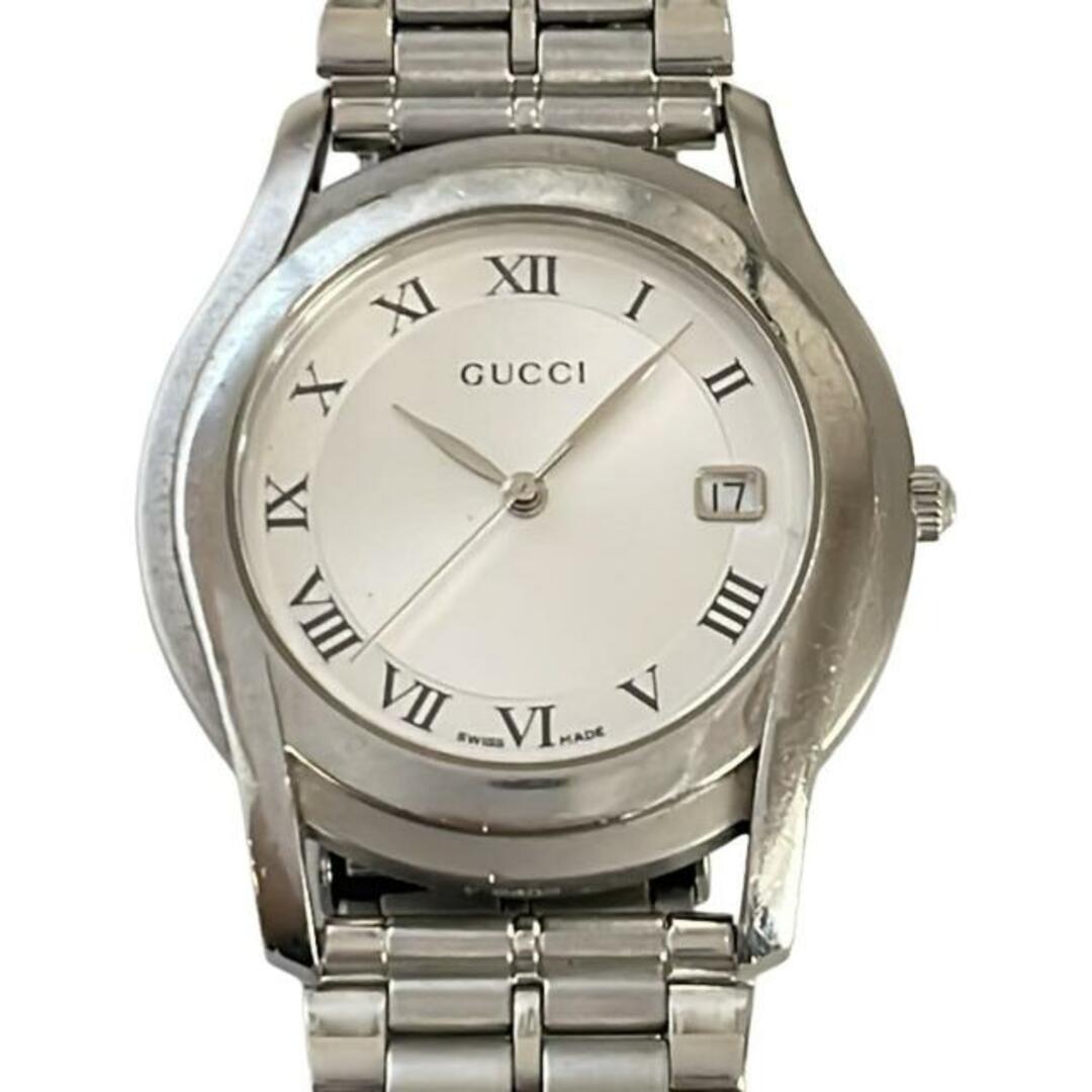 GUCCI - GUCCI(グッチ) 腕時計 - 5500M メンズ シルバーの通販 GUCCI - GUCCI(グッチ) 腕時計 - 5500M メンズ シルバーの通販