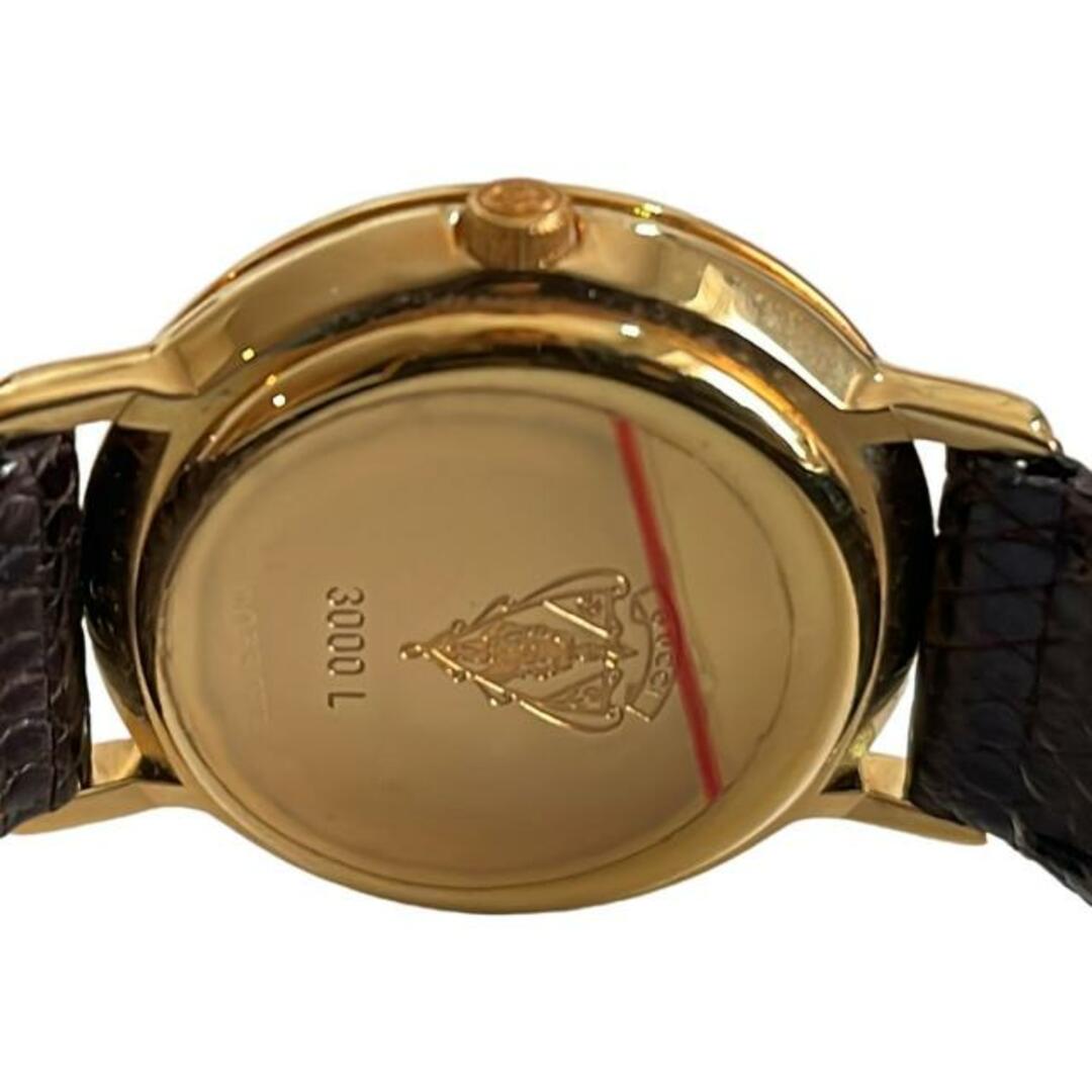 GUCCI - GUCCI(グッチ) 腕時計 - 3000L レディース ゴールドの GUCCI - GUCCI(グッチ) 腕時計 - 3000L レディース ゴールドの