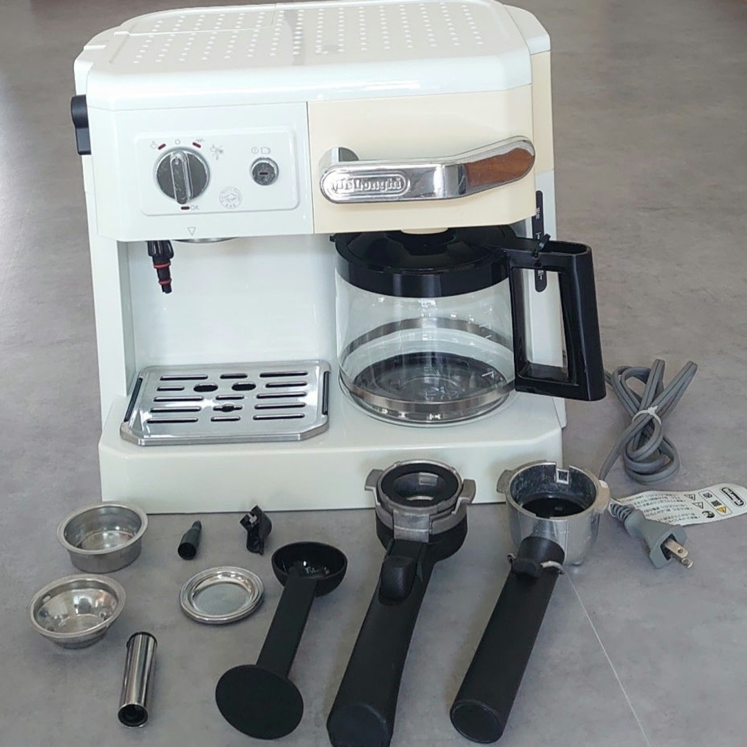 DeLonghi - デロンギ コンビ・コーヒーメーカー ホワイト DeLonghi - デロンギ コンビ・コーヒーメーカー ホワイト