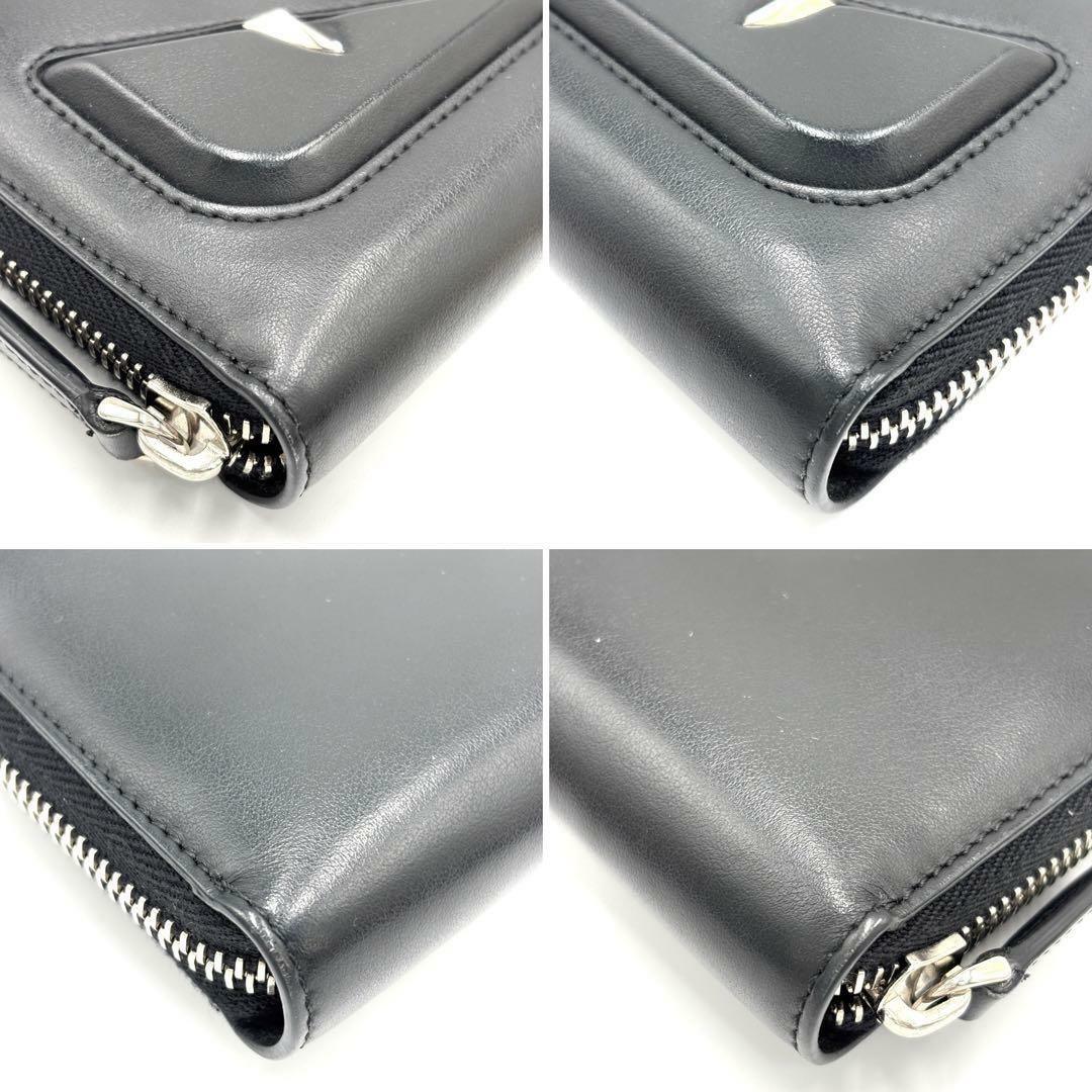 FENDI - FENDI フェンディ 長財布 バグズアイ モンスター レザー FENDI - FENDI フェンディ 長財布 バグズアイ モンスター レザー