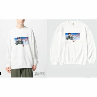 ユニクロ(UNIQLO)のL  ユニクロ 新品  ドラゴンボール ダイマ スウェット トレーナー　白(スウェット)