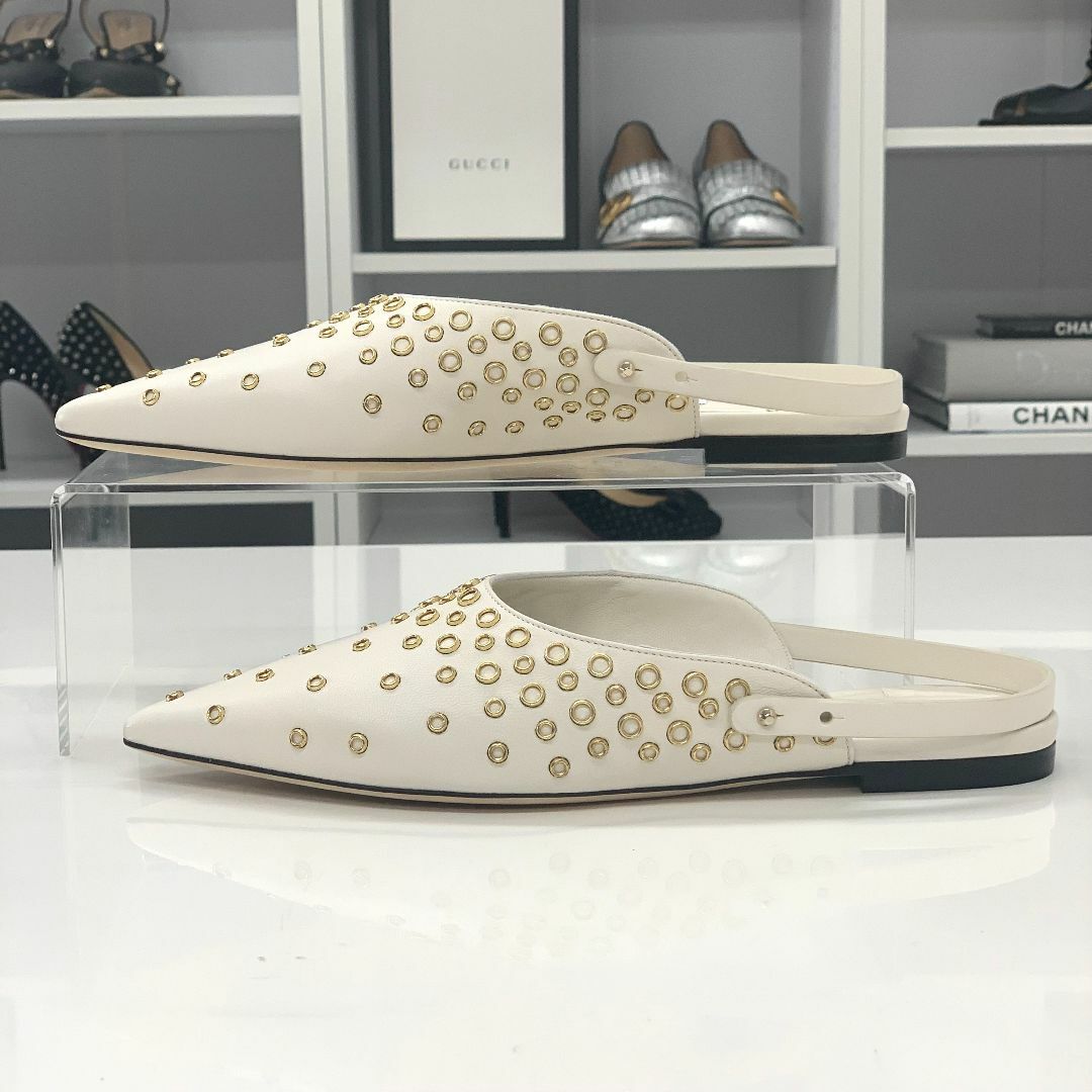 JIMMY CHOO - 7326 未使用 ジミーチュウ レザー 丸スタッズ JIMMY CHOO - 7326 未使用 ジミーチュウ レザー 丸スタッズ