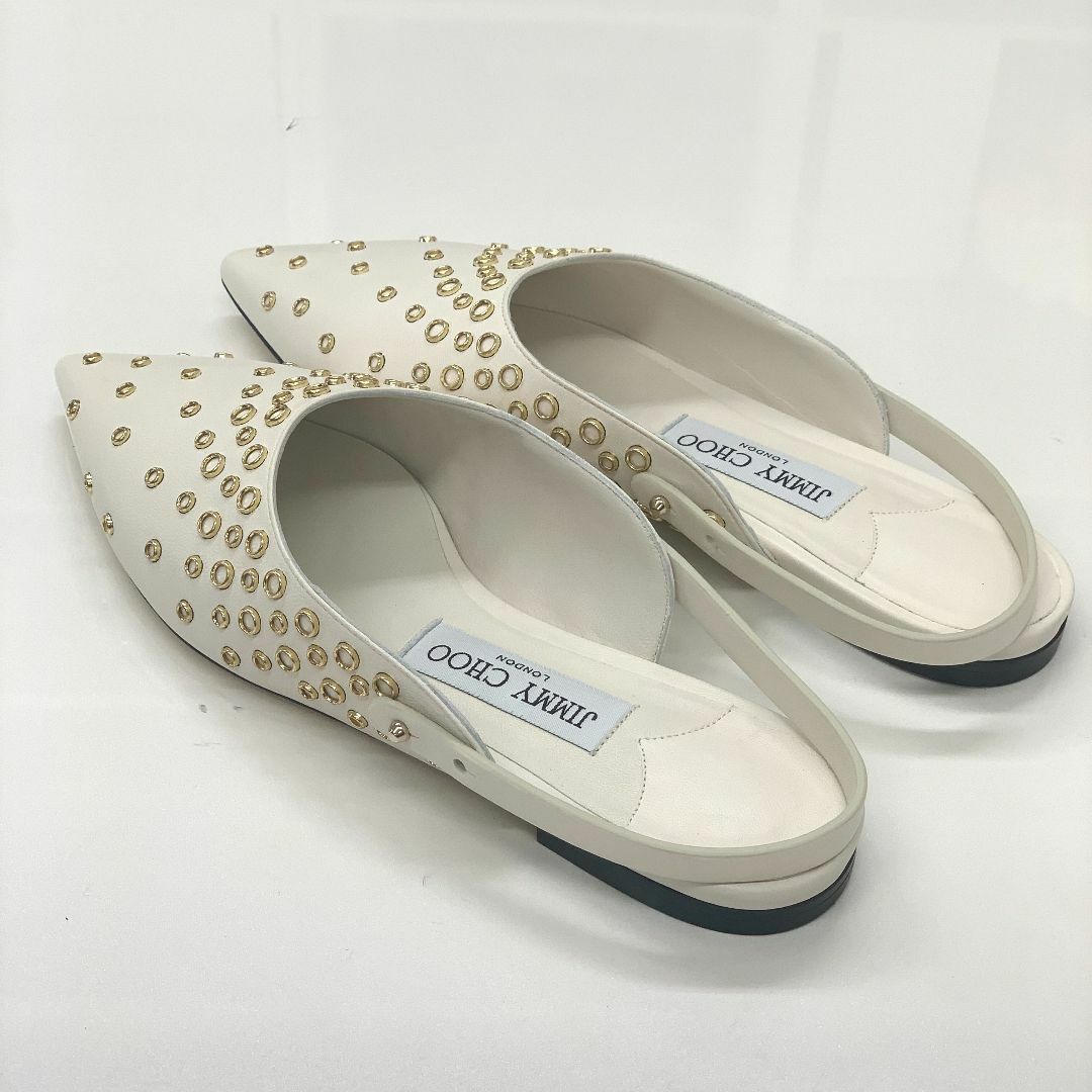 JIMMY CHOO - 7326 未使用 ジミーチュウ レザー 丸スタッズ JIMMY CHOO - 7326 未使用 ジミーチュウ レザー 丸スタッズ