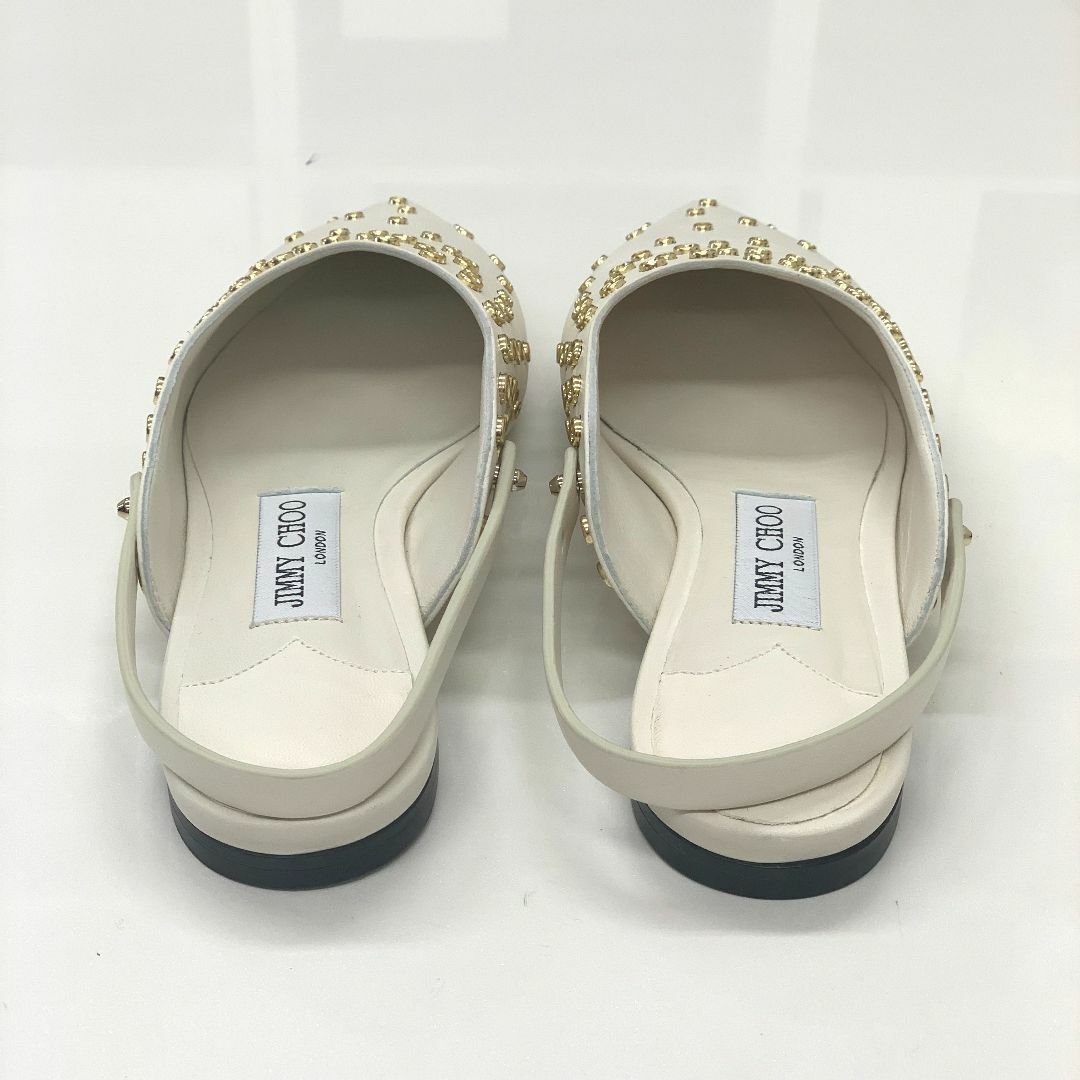 JIMMY CHOO - 7326 未使用 ジミーチュウ レザー 丸スタッズ JIMMY CHOO - 7326 未使用 ジミーチュウ レザー 丸スタッズ