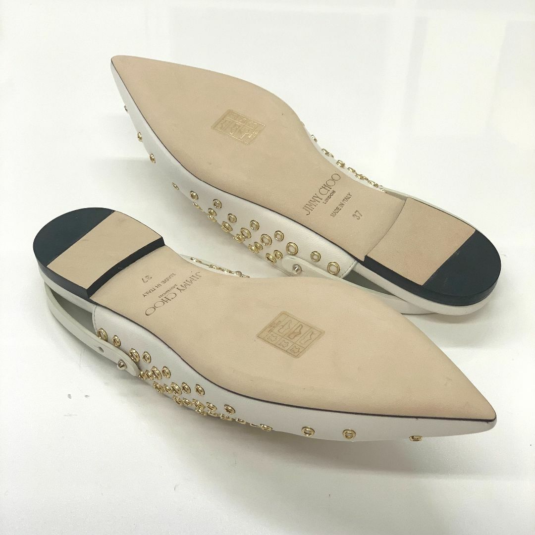JIMMY CHOO - 7326 未使用 ジミーチュウ レザー 丸スタッズ JIMMY CHOO - 7326 未使用 ジミーチュウ レザー 丸スタッズ