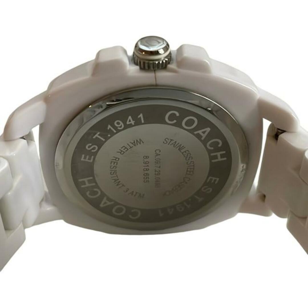 COACH - COACH(コーチ) 腕時計美品 - CA.09.7.29.0496 白の通販 COACH - COACH(コーチ) 腕時計美品 - CA.09.7.29.0496 白の通販