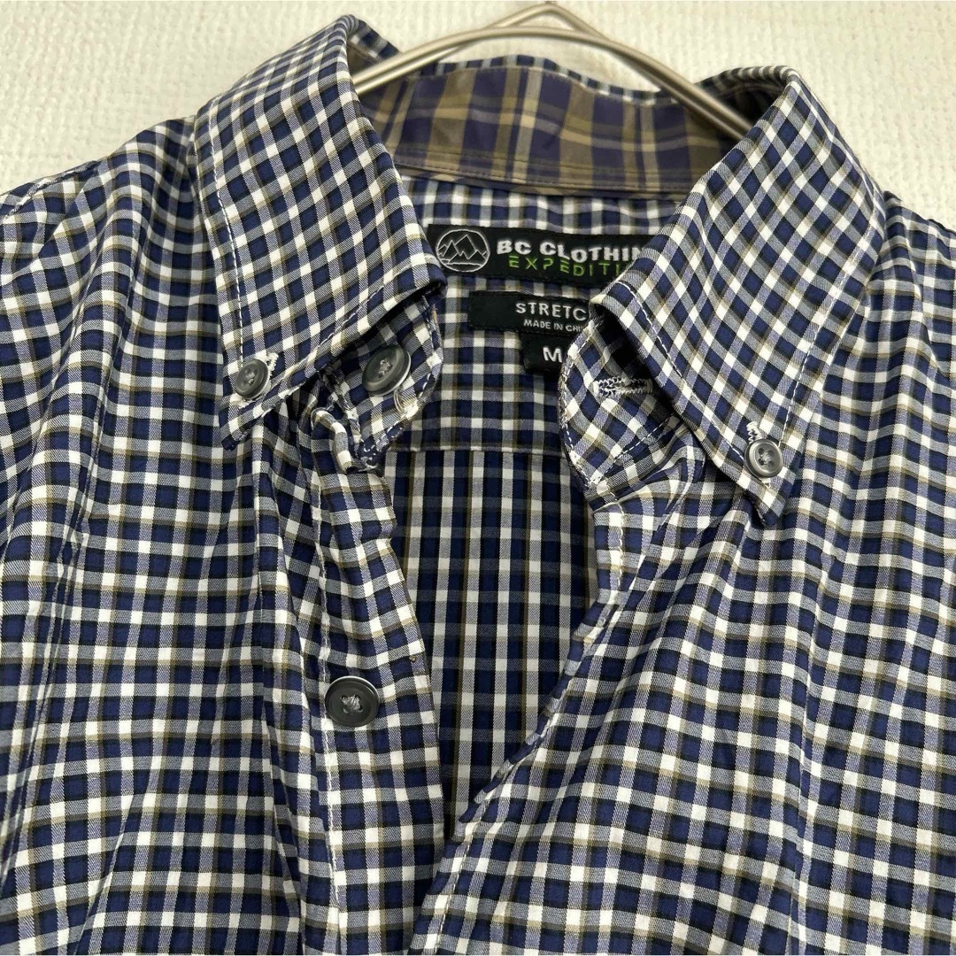 極美品✨BC Clothing  【M】チェック柄ネルシャツ　トップス　シャツ メンズのトップス(Tシャツ/カットソー(七分/長袖))の商品写真