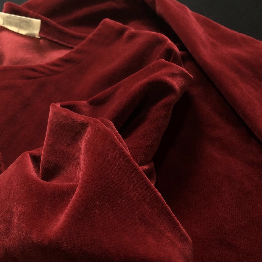 ISSEY MIYAKE - 80s Hai sporting gear 赤 ベロア 長袖 ISSEY MIYAKE - 80s Hai sporting gear 赤 ベロア 長袖