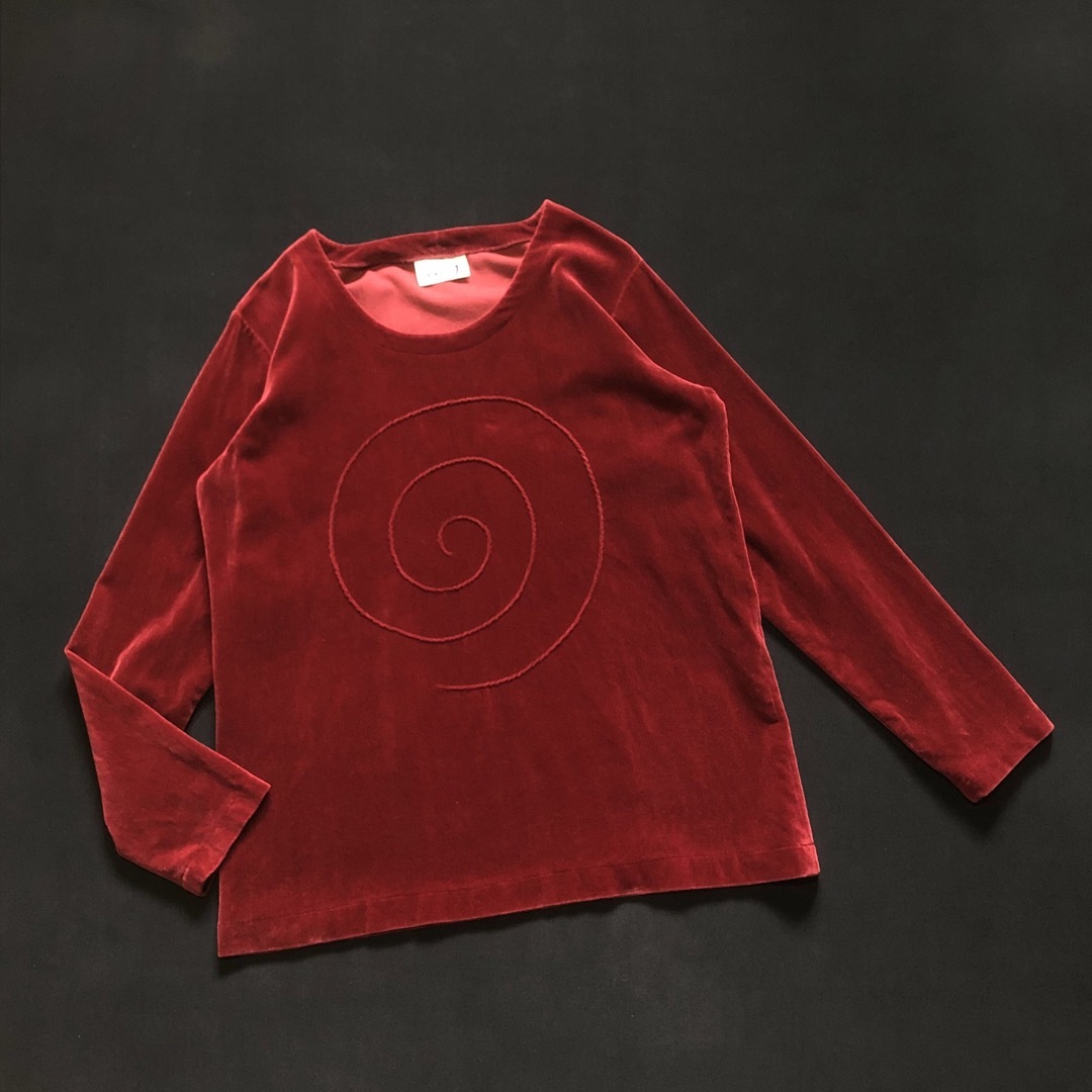 ISSEY MIYAKE - 80s Hai sporting gear 赤 ベロア 長袖 ISSEY MIYAKE - 80s Hai sporting gear 赤 ベロア 長袖