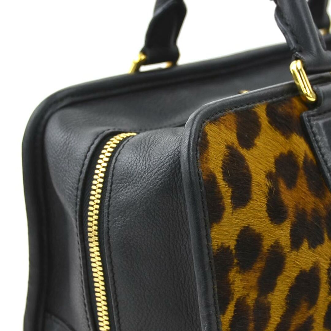 LOEWE - ロエベ LOEWE ハンドバッグ レオパード アマソナ ハラコ LOEWE - ロエベ LOEWE ハンドバッグ レオパード アマソナ ハラコ