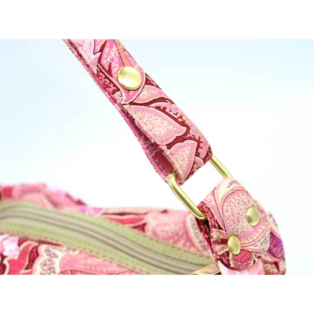 ETRO - エトロ 花柄ハンドバッグ ピンク系 レディース【中古 ETRO - エトロ 花柄ハンドバッグ ピンク系 レディース【中古