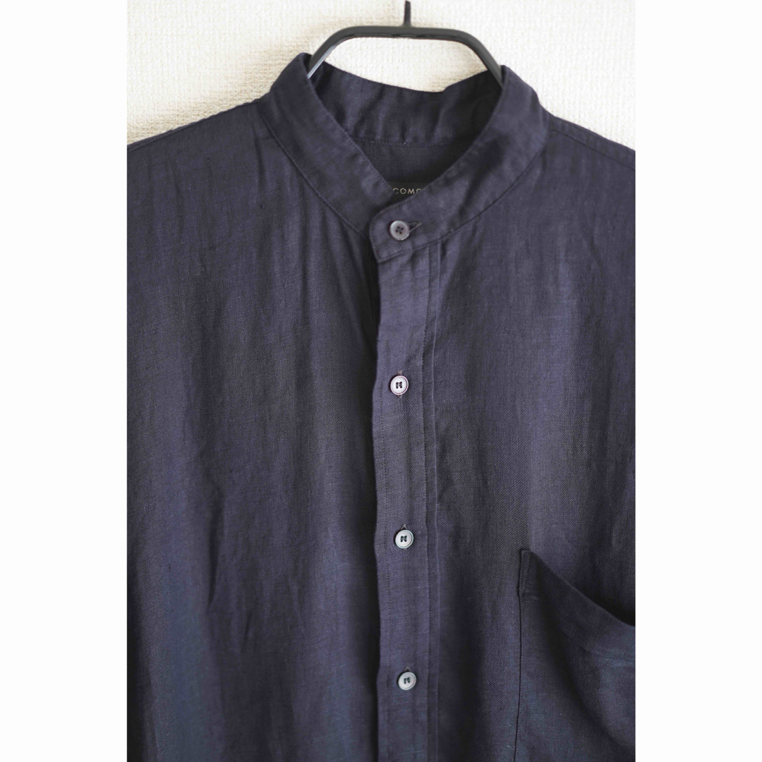 COMOLI - COMOLI リネンツイル プルオーバーシャツ size2の通販 COMOLI - COMOLI リネンツイル プルオーバーシャツ size2の通販