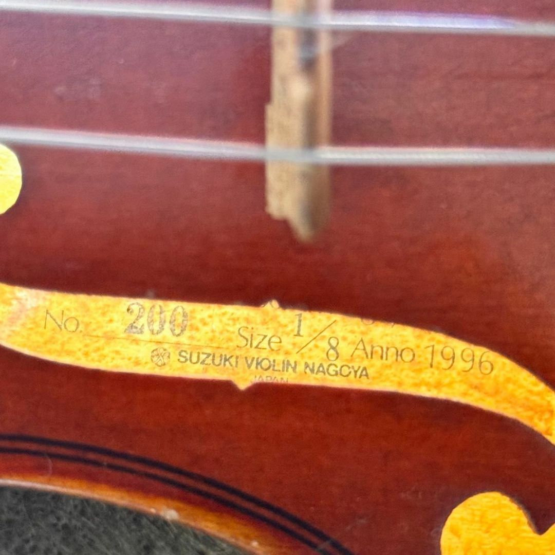 鈴木楽器製作所 - スズキ バイオリン No.200 1/8サイズ 1996年製 鈴木楽器製作所 - スズキ バイオリン No.200 1/8サイズ 1996年製