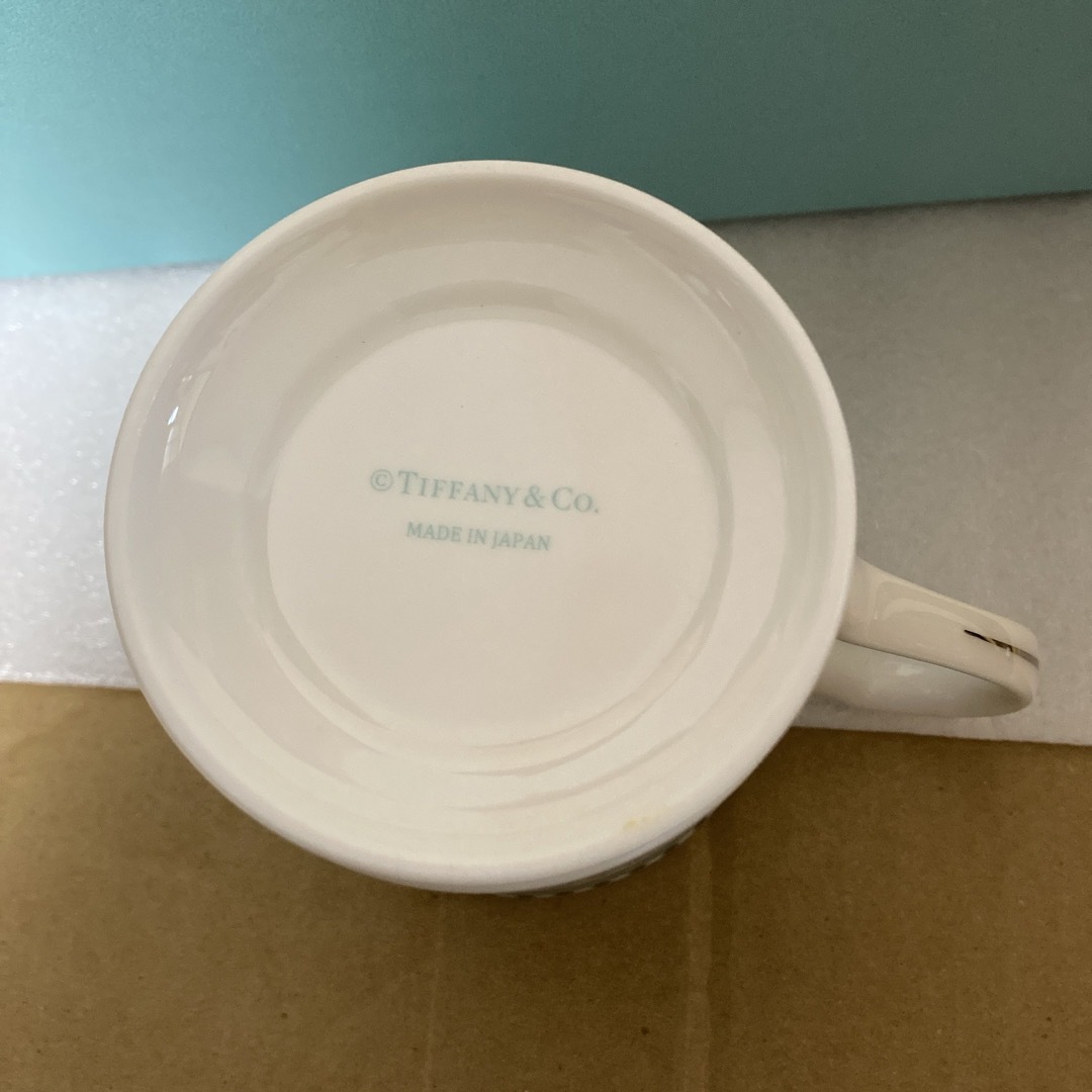 Tiffany & Co. - ティファニー プラチナブルーバンド マグカップ Tiffany & Co. - ティファニー プラチナブルーバンド マグカップ