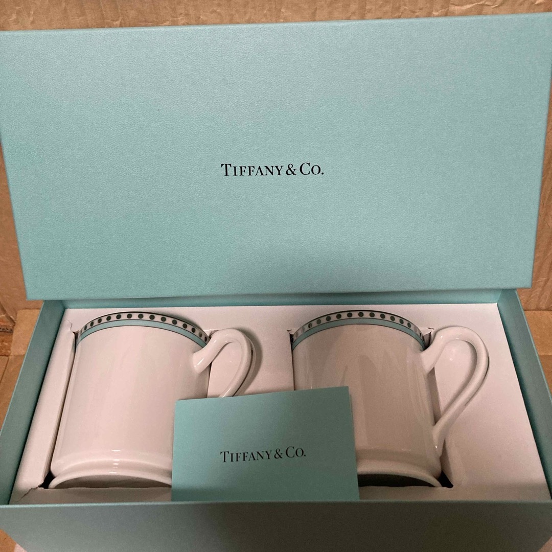 Tiffany & Co. - ティファニー プラチナブルーバンド マグカップ Tiffany & Co. - ティファニー プラチナブルーバンド マグカップ