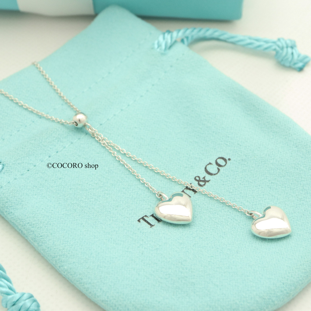 Tiffany & Co. - 【美品】TIFFANY&Co. ダブル ドロップ ハート Tiffany & Co. - 【美品】TIFFANY&Co. ダブル ドロップ ハート