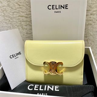 CELINE - セリーヌ 三つ折り財布 グレー CELINE スモール トリ CELINE - セリーヌ 三つ折り財布 グレー CELINE スモール トリ