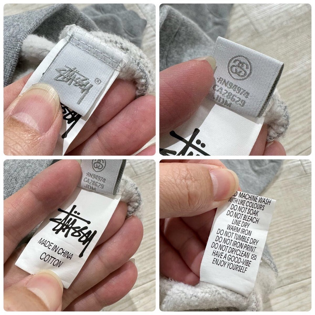 STUSSY - STUSSY ステューシー ロゴ 刺繍 スウェット グレー 系 STUSSY - STUSSY ステューシー ロゴ 刺繍 スウェット グレー 系