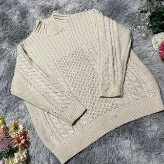 シンプリシテェ(Simplicite)の【SIMPLICITE】ロープ編みニット　ハイネックセーター　厚手(ニット/セーター)