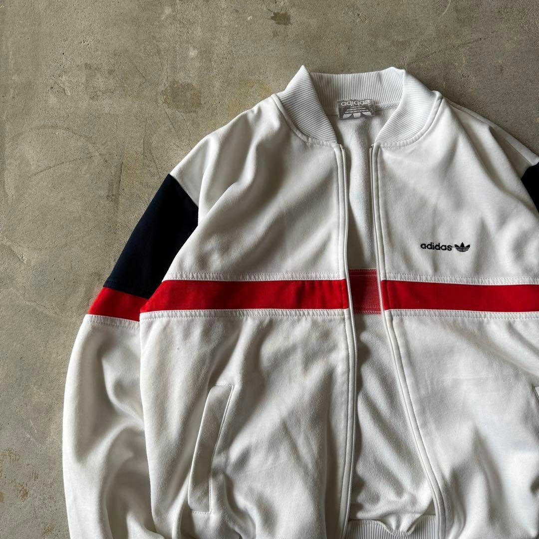 adidas - 【希少ホワイト、80s】オールドアディダス古着トラック adidas - 【希少ホワイト、80s】オールドアディダス古着トラック
