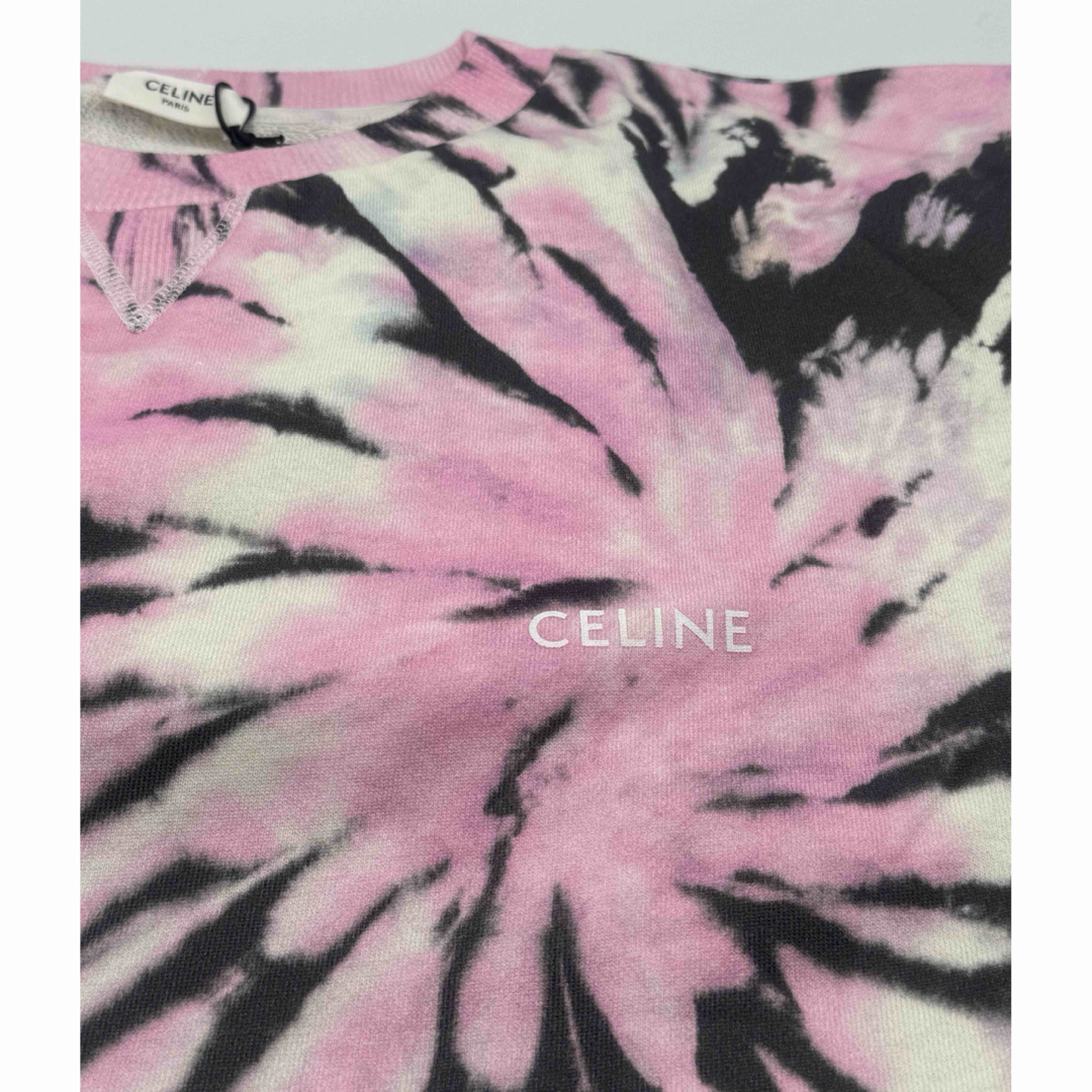 CELINE - 新品 CELINE セリーヌ トレーナー タイダイ ロゴ CELINE - 新品 CELINE セリーヌ トレーナー タイダイ ロゴ