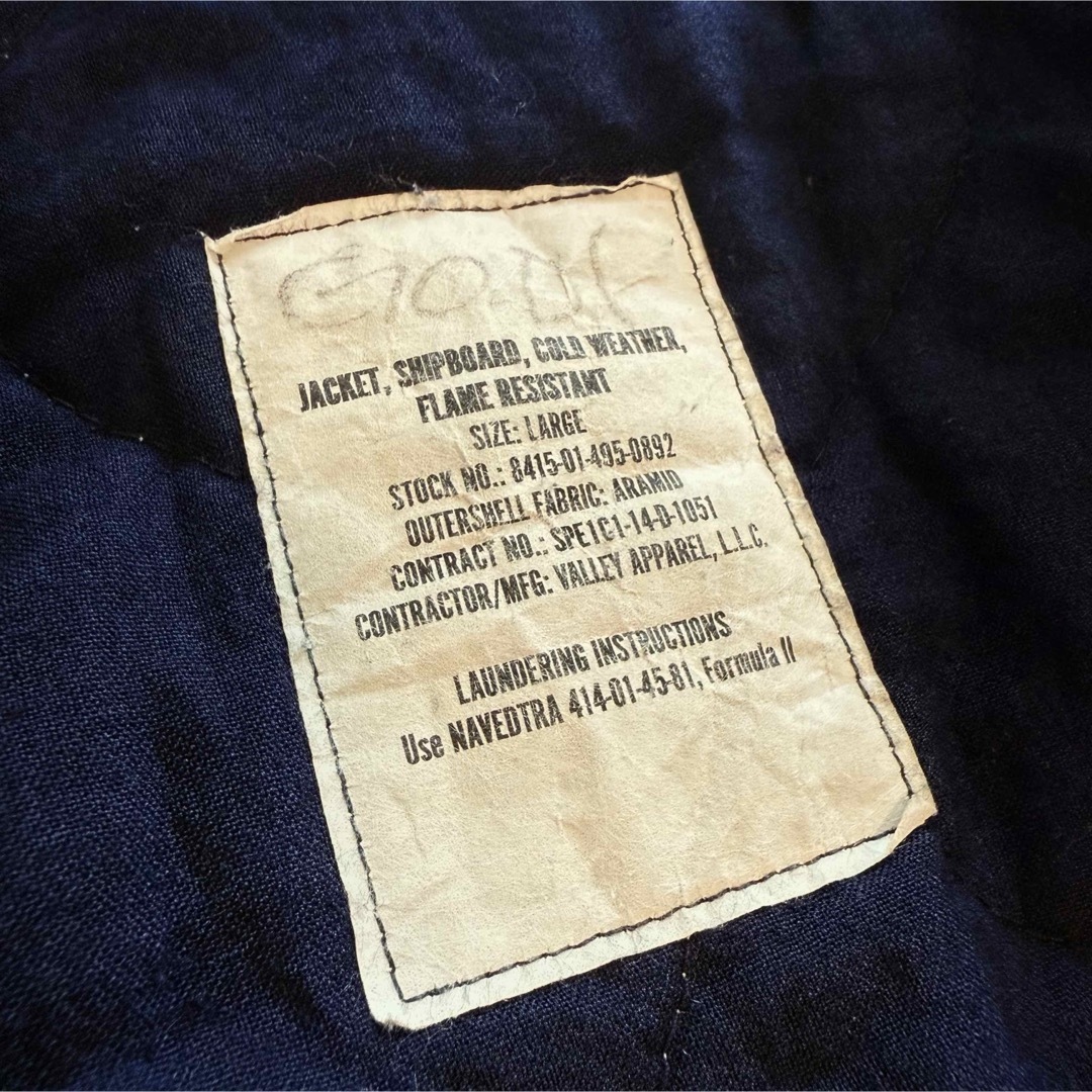 MILITARY - 米軍 実物 US NAVY シップボードジャケット デッキ MILITARY - 米軍 実物 US NAVY シップボードジャケット デッキ
