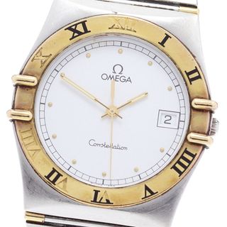 オメガ OMEGA コンステレーション デイト ハーフバー クォーツ メンズ 保証書付き_872986