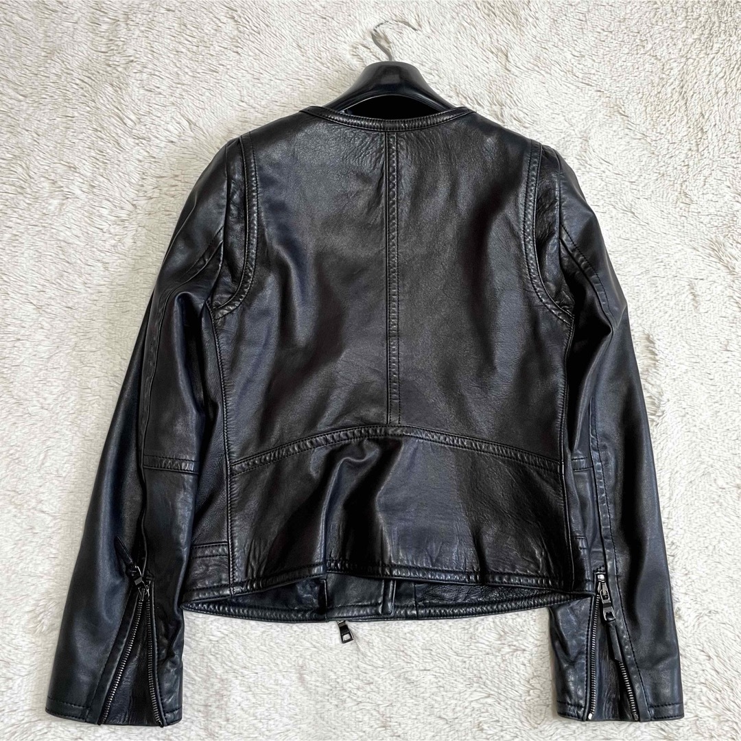 COACH - 美品 COACH コーチ ノーカラー 本革 レザージャケット COACH - 美品 COACH コーチ ノーカラー 本革 レザージャケット