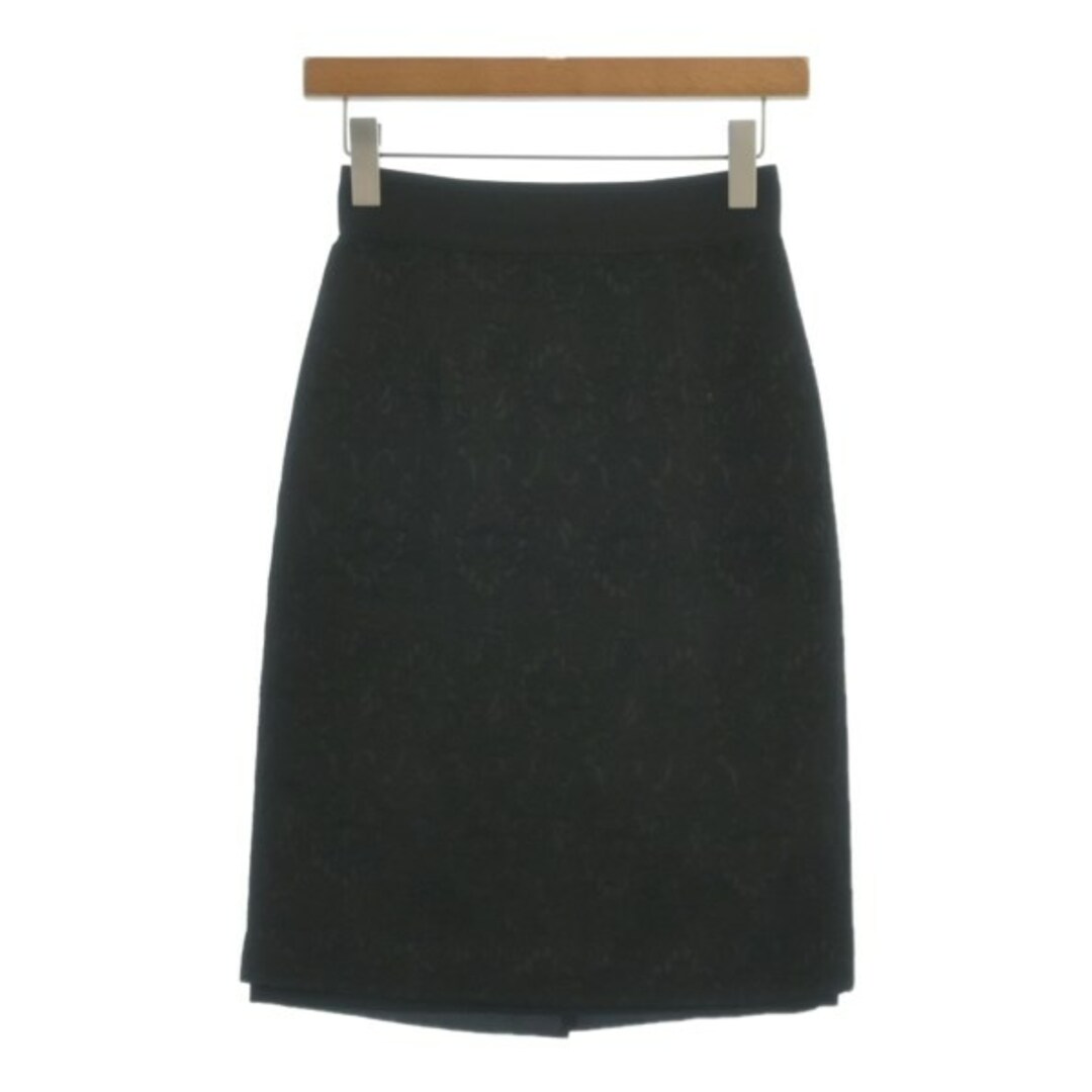 DOLCE&GABBANA - DOLCE&GABBANA ひざ丈スカート 36(XS位) 黒(総柄) 【古着】【中古】