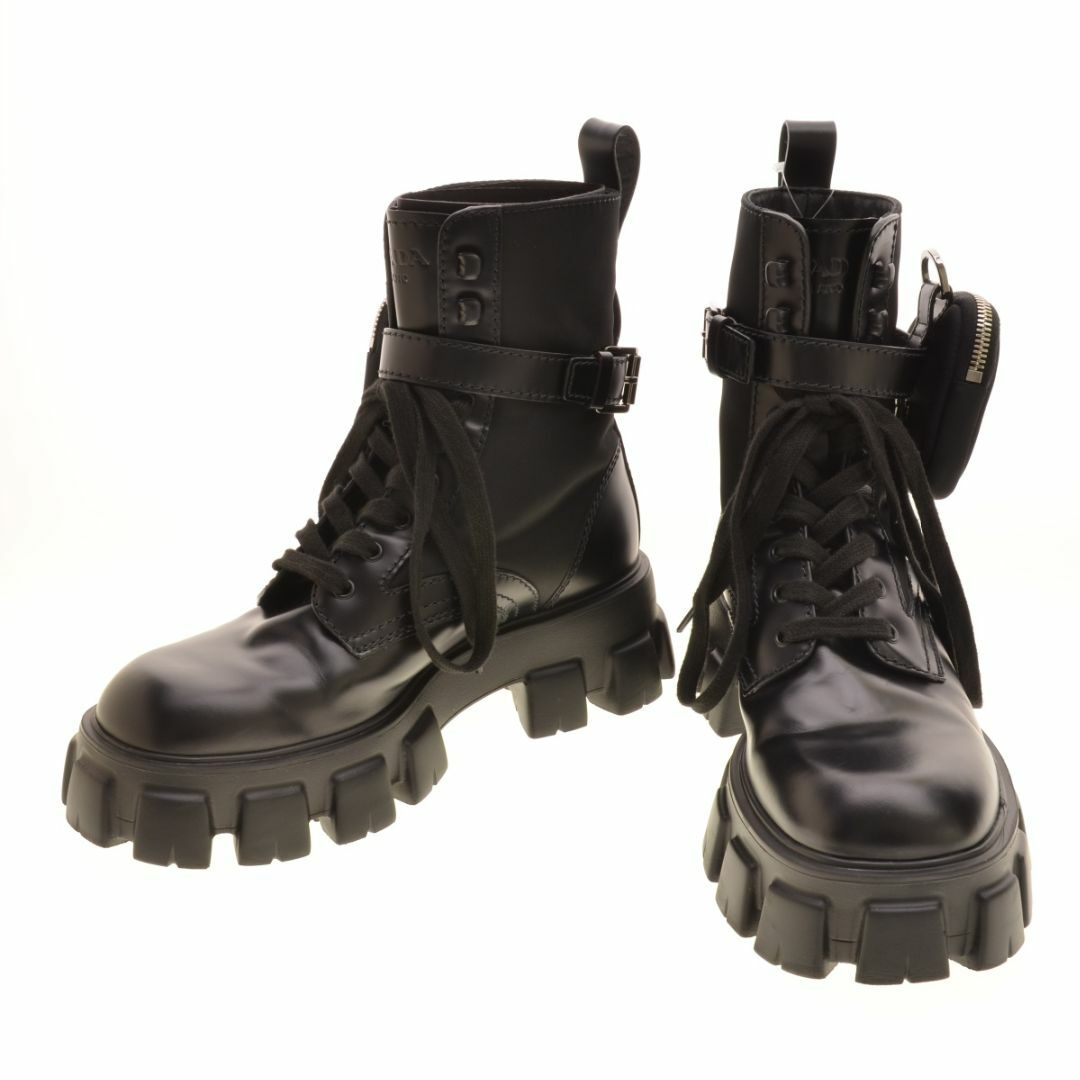 PRADA - 【PRADA】2UE007 モノリス ポーチ付 ブラッシュドレザー PRADA - 【PRADA】2UE007 モノリス ポーチ付 ブラッシュドレザー