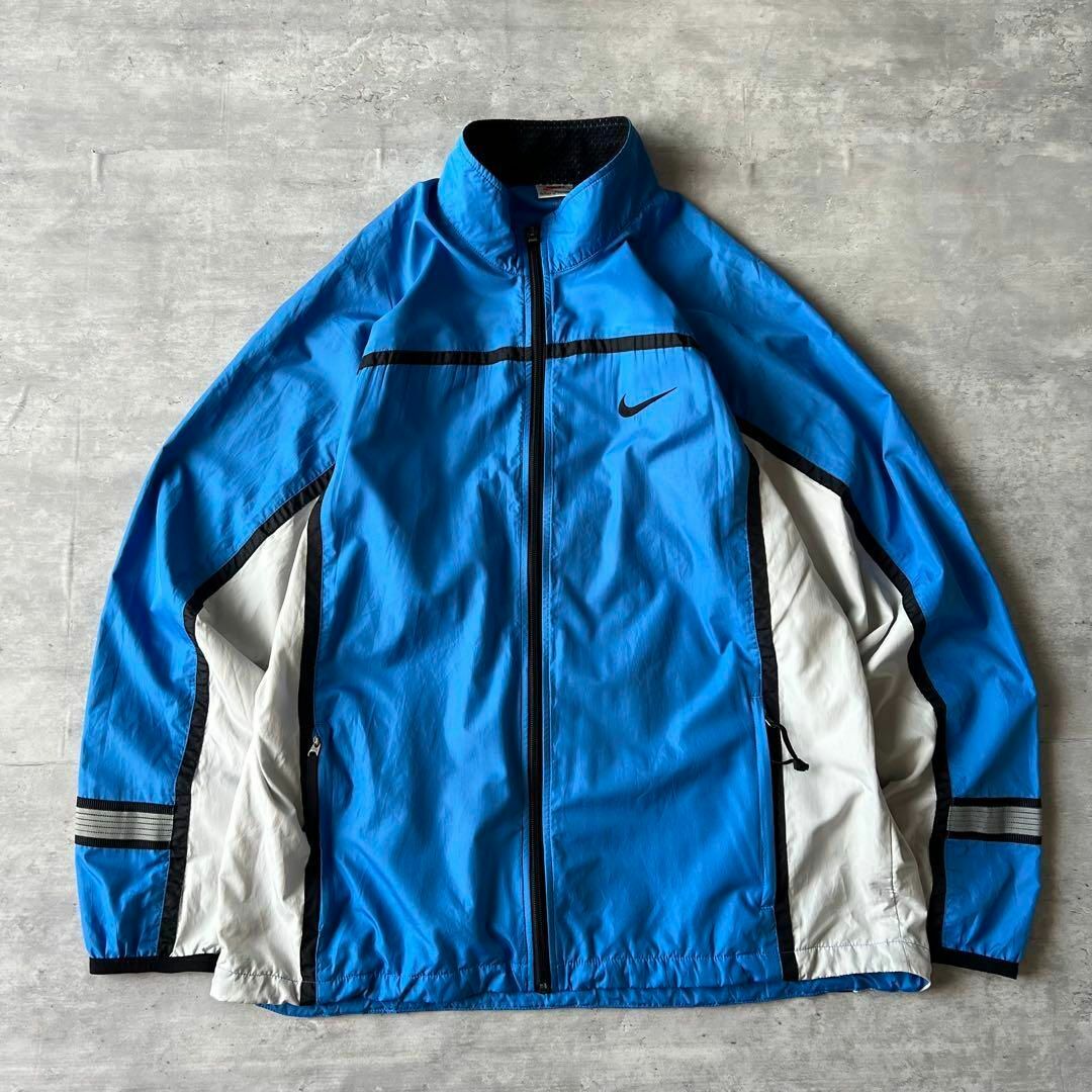 NIKE - 【グッドカラー、銀タグ】NIKEナイロンジャケット古着 NIKE - 【グッドカラー、銀タグ】NIKEナイロンジャケット古着
